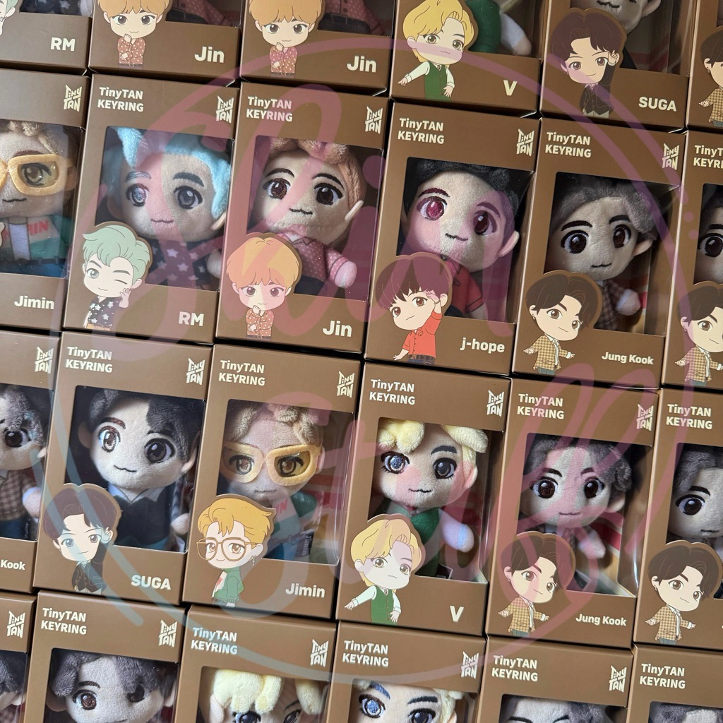 READY STOCK BTS TINYTAN PLUSH KEYRING KEYCHAIN TAS RM JIMIN JIN SUGA JHOPE V TAEHYUNG JUNGKOOK