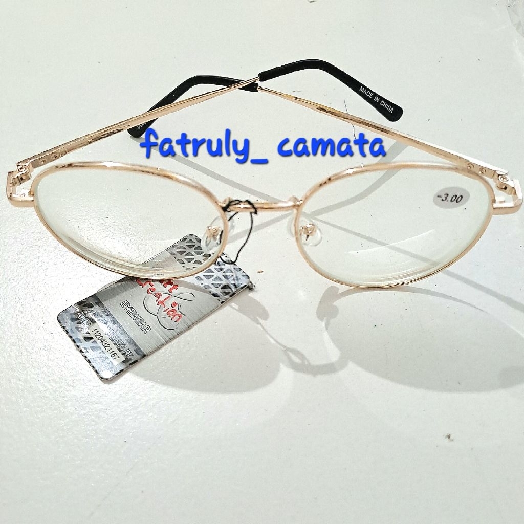 KACAMATA MINUS BINGKAI ROSE GOLD