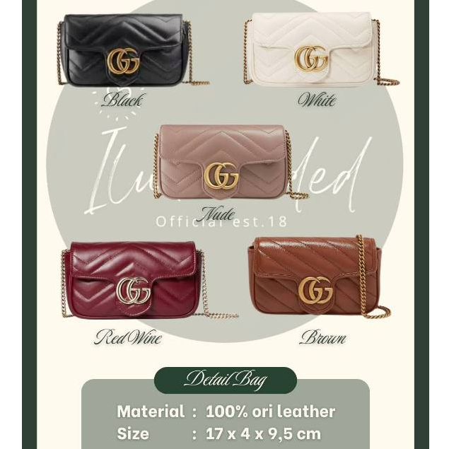 07 / Marmont Super Mini Sling Bag / Shoulder Bag Wanita