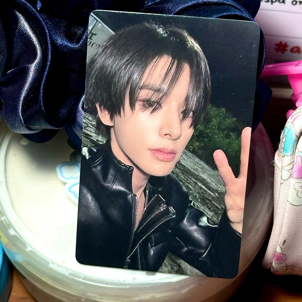 jual pc photocard official original jake sim enhypen yzy shanghai crop top black leather