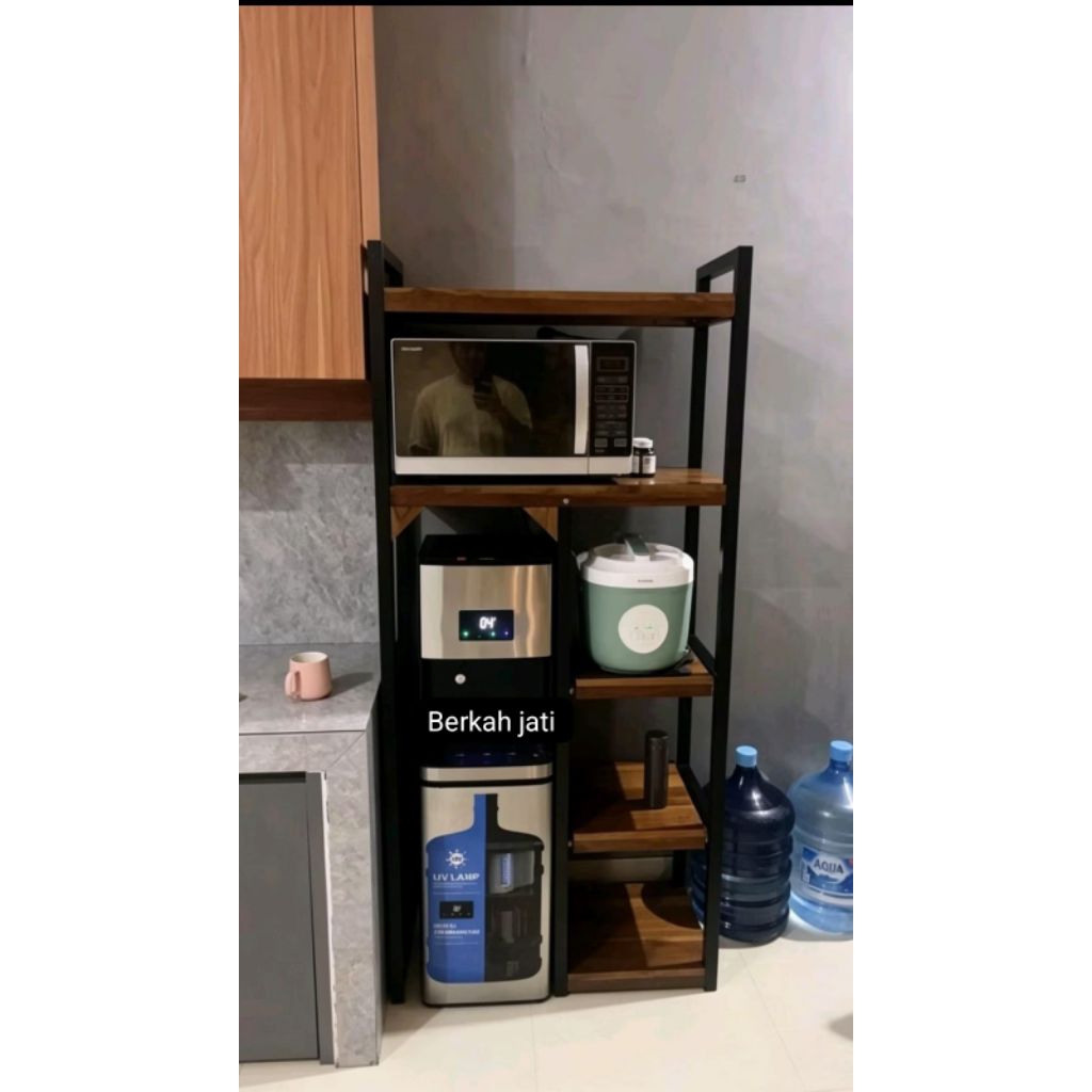RAK DISPENSER RAK OVEN RAK MICROWAVE KAYU JATI KUAT
