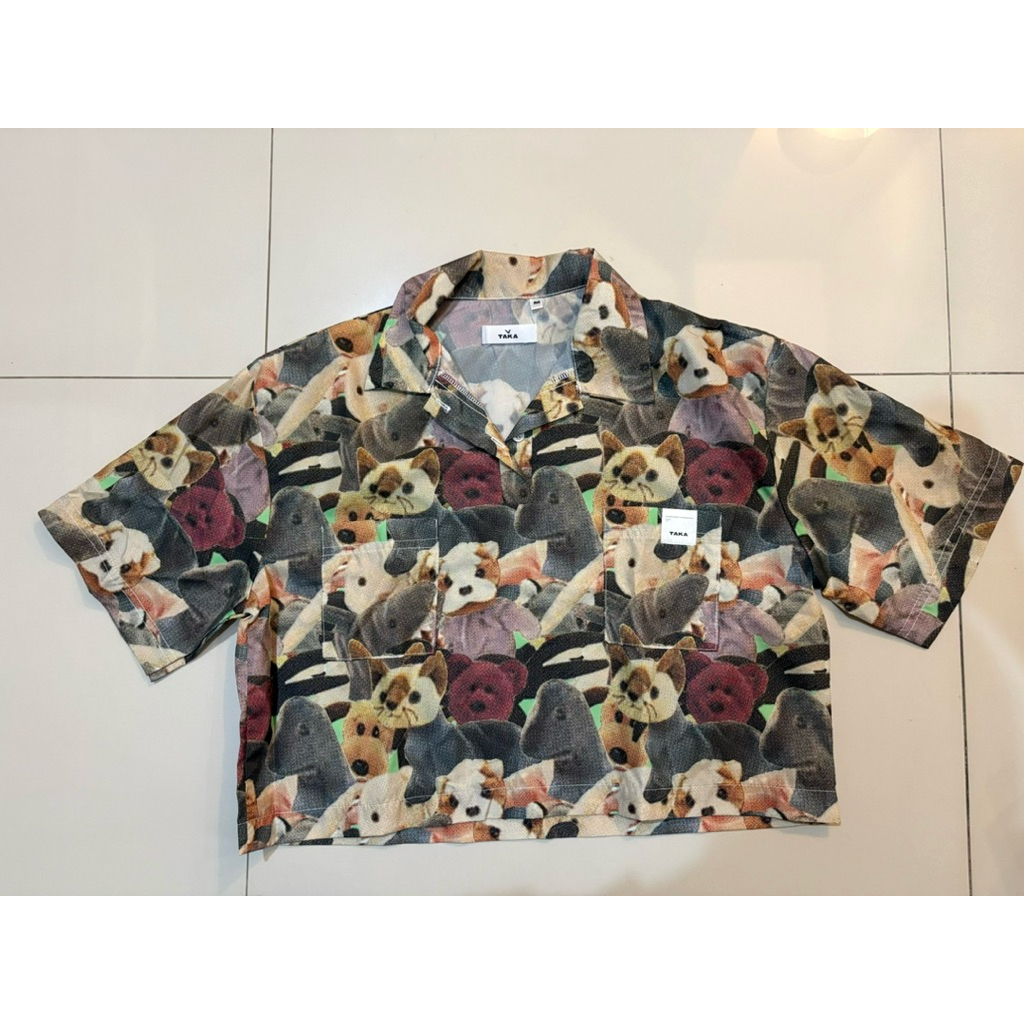 Taka Craft x Buru Studio Boxy Printed Shirt PRELOVED GOOD CONDITION
