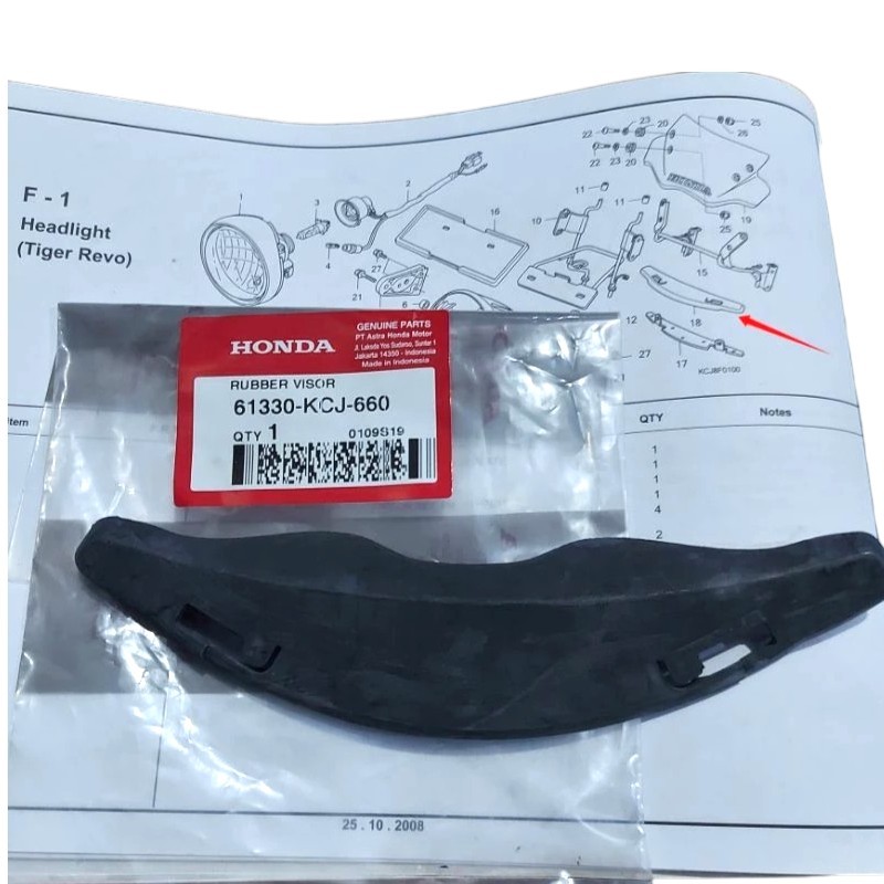 Karet Braket Visor Tiger Revo