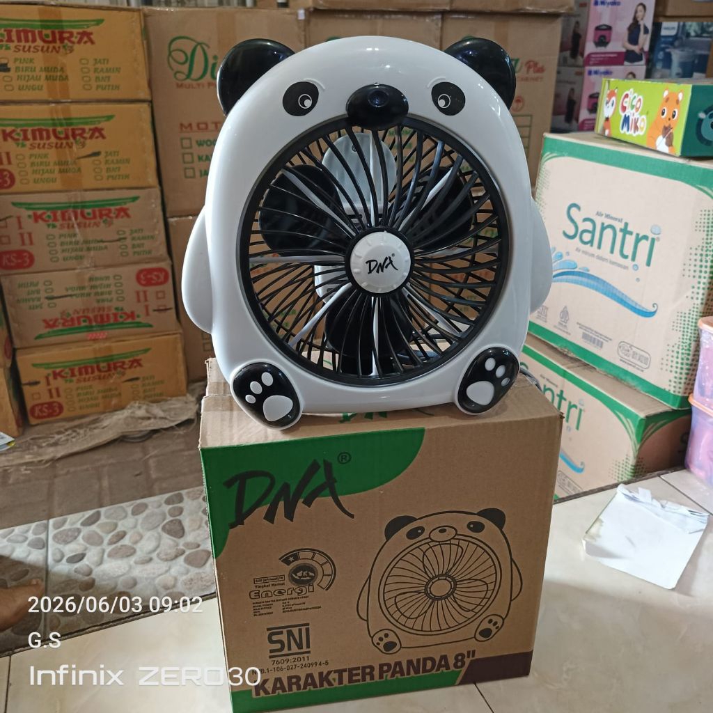 Kipas Karakter Panda 8 inchi DNA