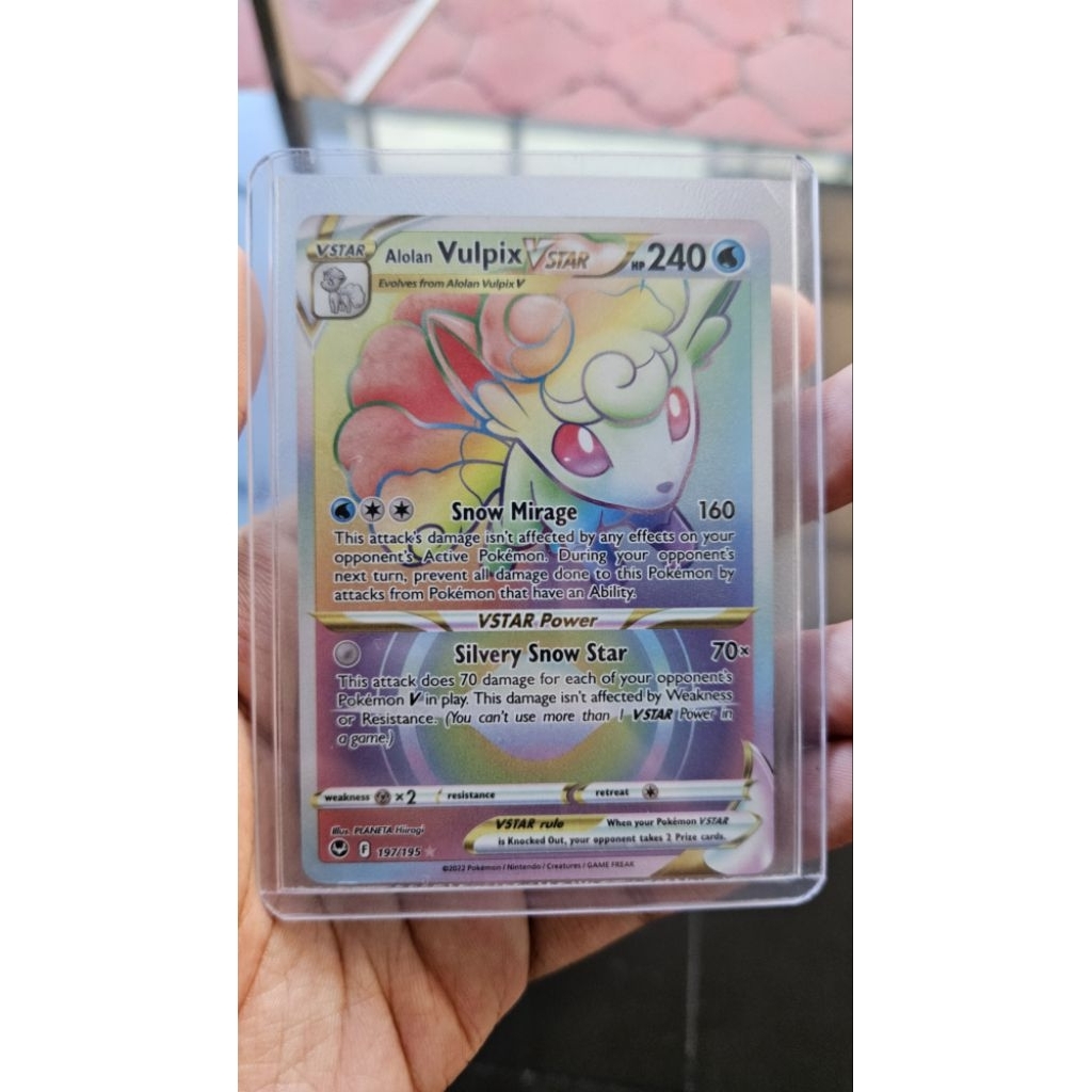 Pokemon Alolan Vulpix Vstar 197/195 Silver Tempest Eng