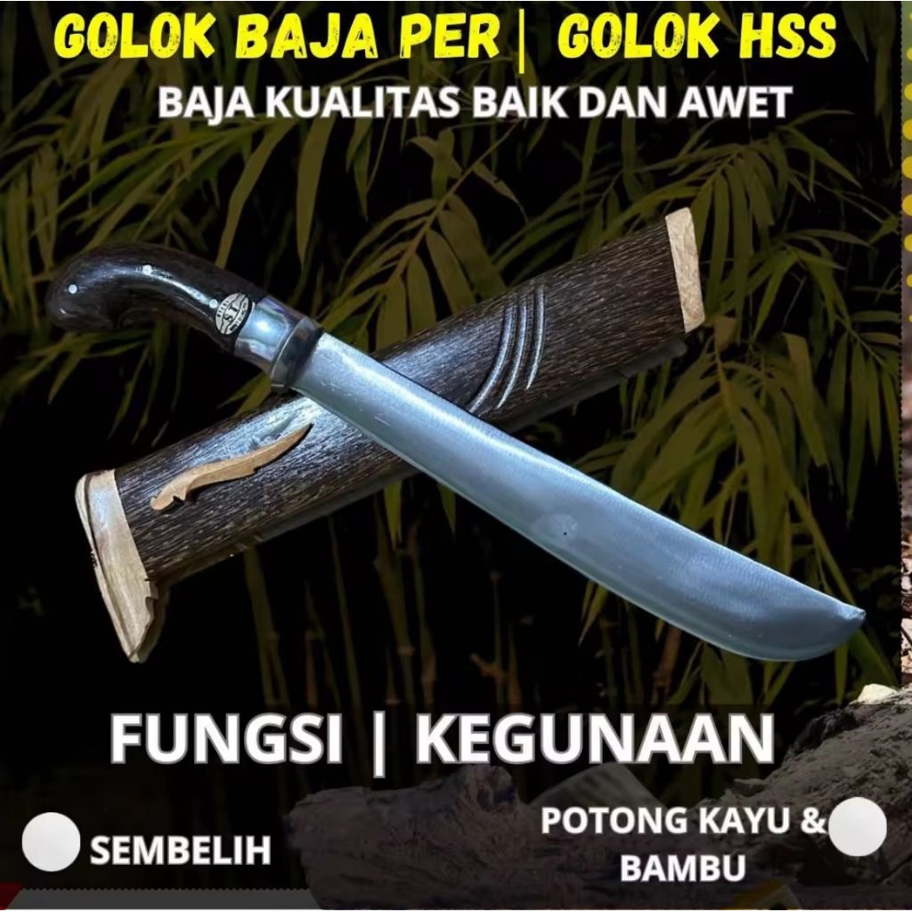 Golok Kebun Golok Baja HSS Golok Ekonomis Golok Gayu Aren Ruyung