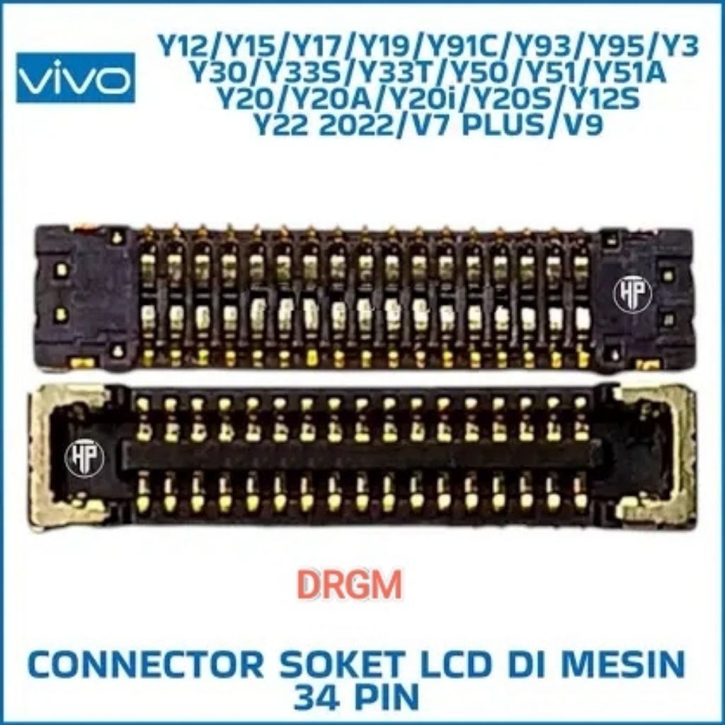 soket lcd Vivo y20 / konektor lcd Vivo y20