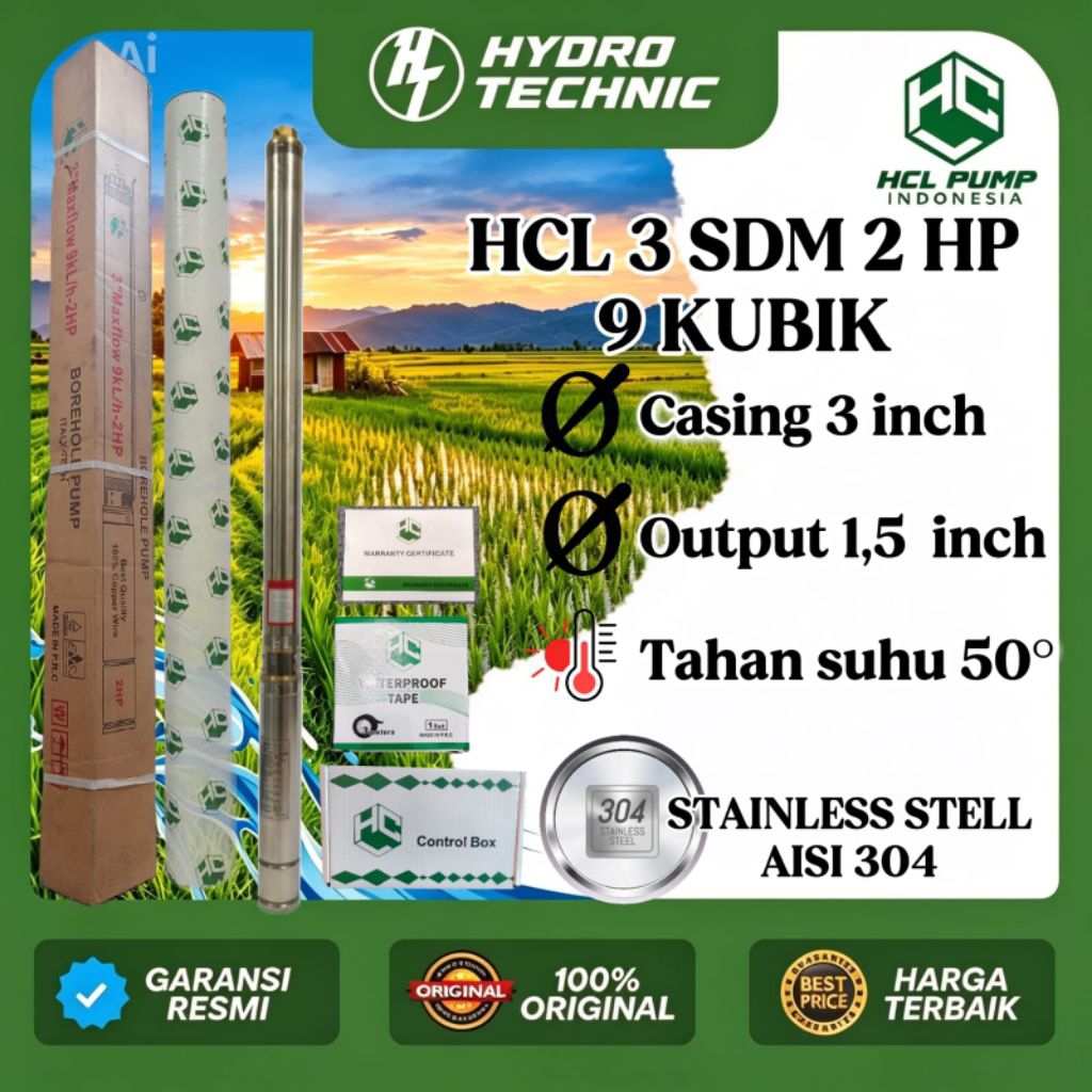 SUBMERSIBLE HCL 3 SDM 2 HP 9 KUBIK