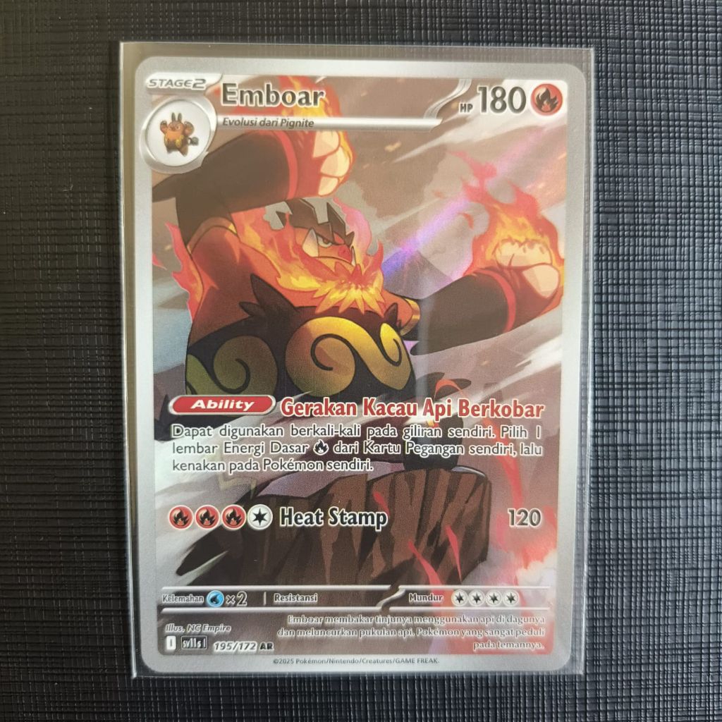 Emboar AR SV11s 170/123 Hitam Putih Pokemon Indonesia