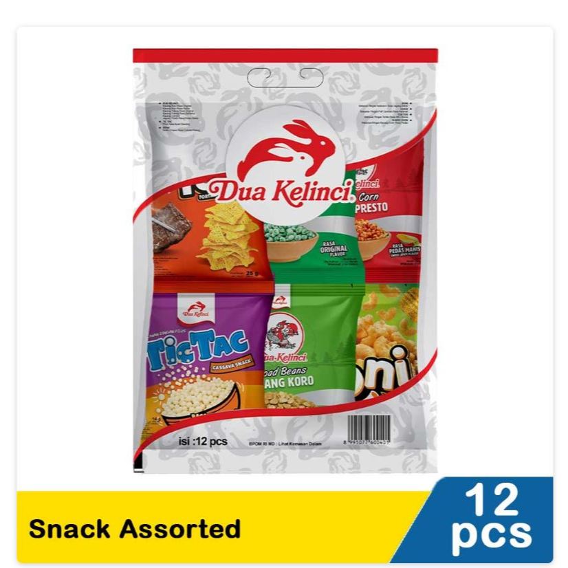 dua kelinci snack assorted isi 12 pcs