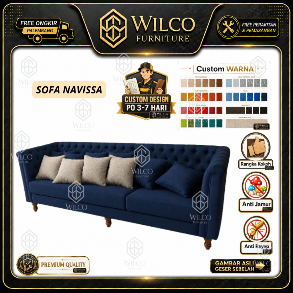 Sofa Tamu Navissa | Sofa Tamu Minimalis Bahan Canvas