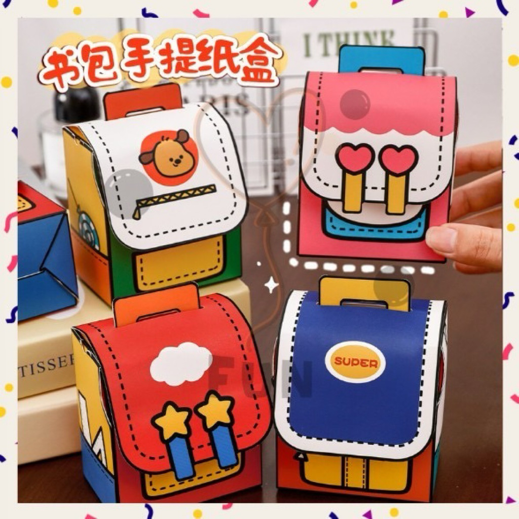 GOODIE BAG 3D TAS HAMPERS MOTIF RANSEL BOX HAMPERS BOX GIFT BOX SOUVENIR TAS HAMPERS TAS SOUVENIR LU