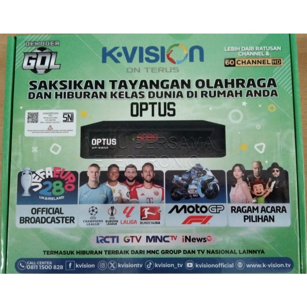 Receiver Optus OP-66HD Satelit TV Digital K-Vision