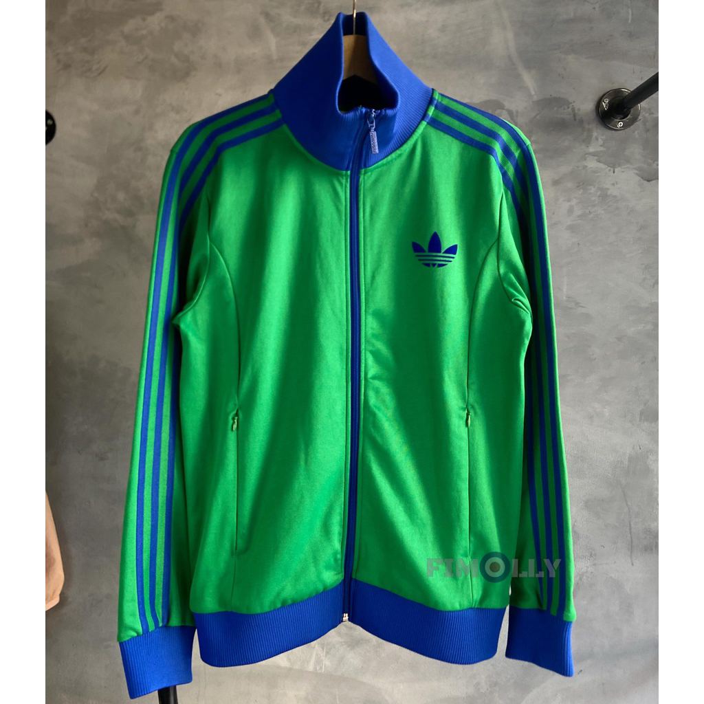 Tracktop Adidas firebird green blue colourway