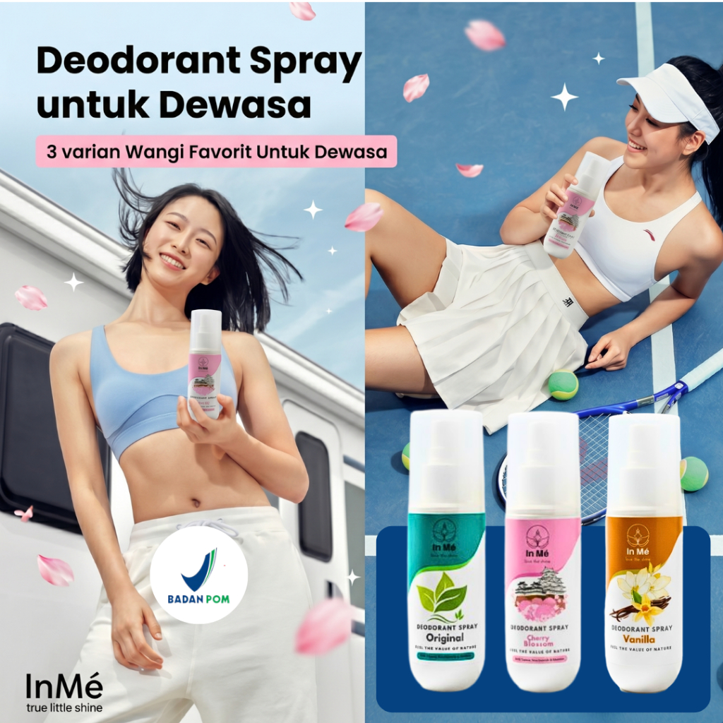 Deodorant Spray Tawas Anak BPOM 100ml InMe – Anti Bau Badan & Anti Keringat Alami