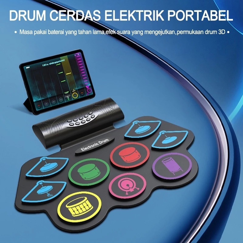 Elektronik Drum Portable Electric Drum Pad Digital Drum Drum elektronik Bluetooth