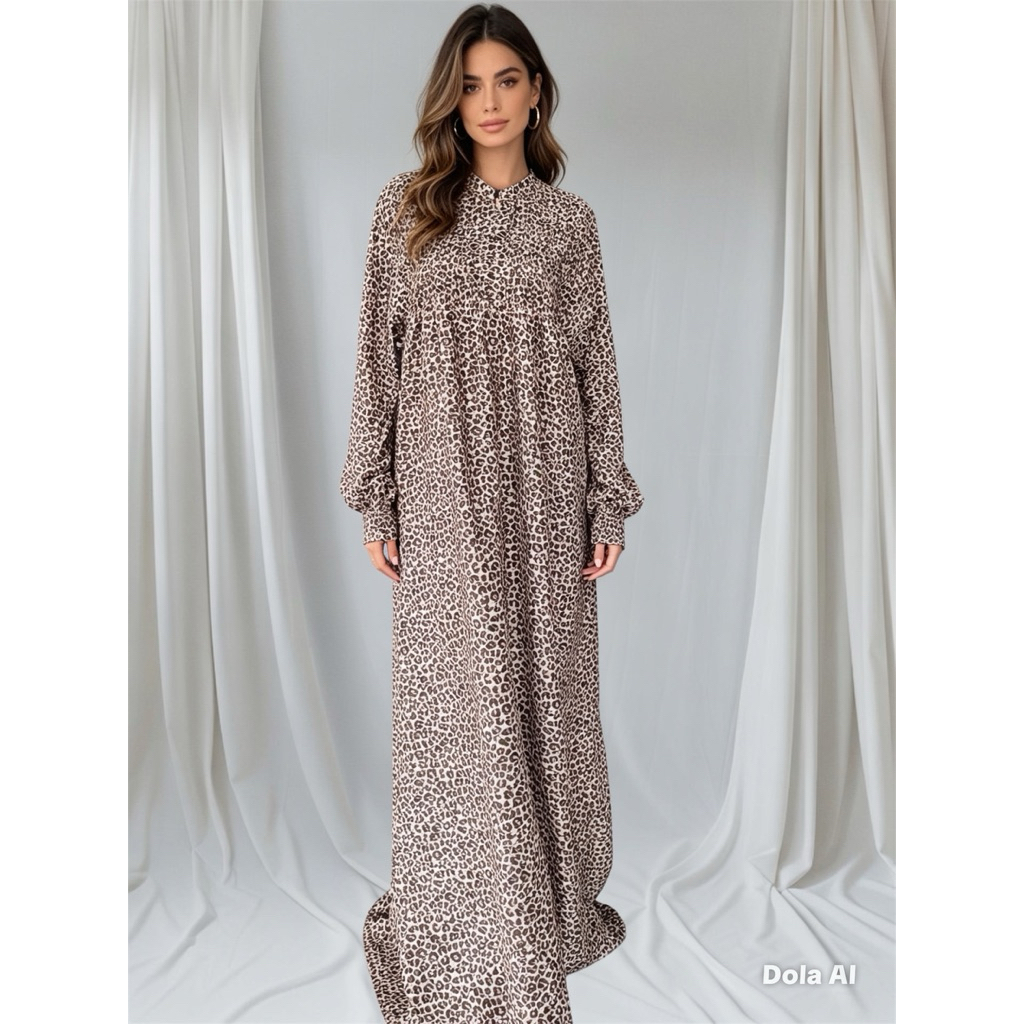 gamis motif macan
