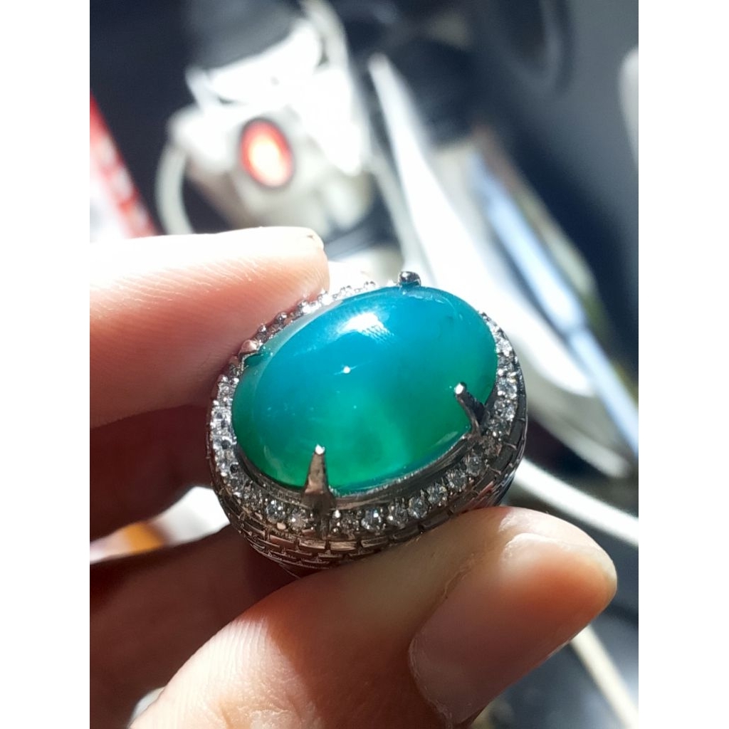cincin bacan coklat doko titanium hitam medium besar