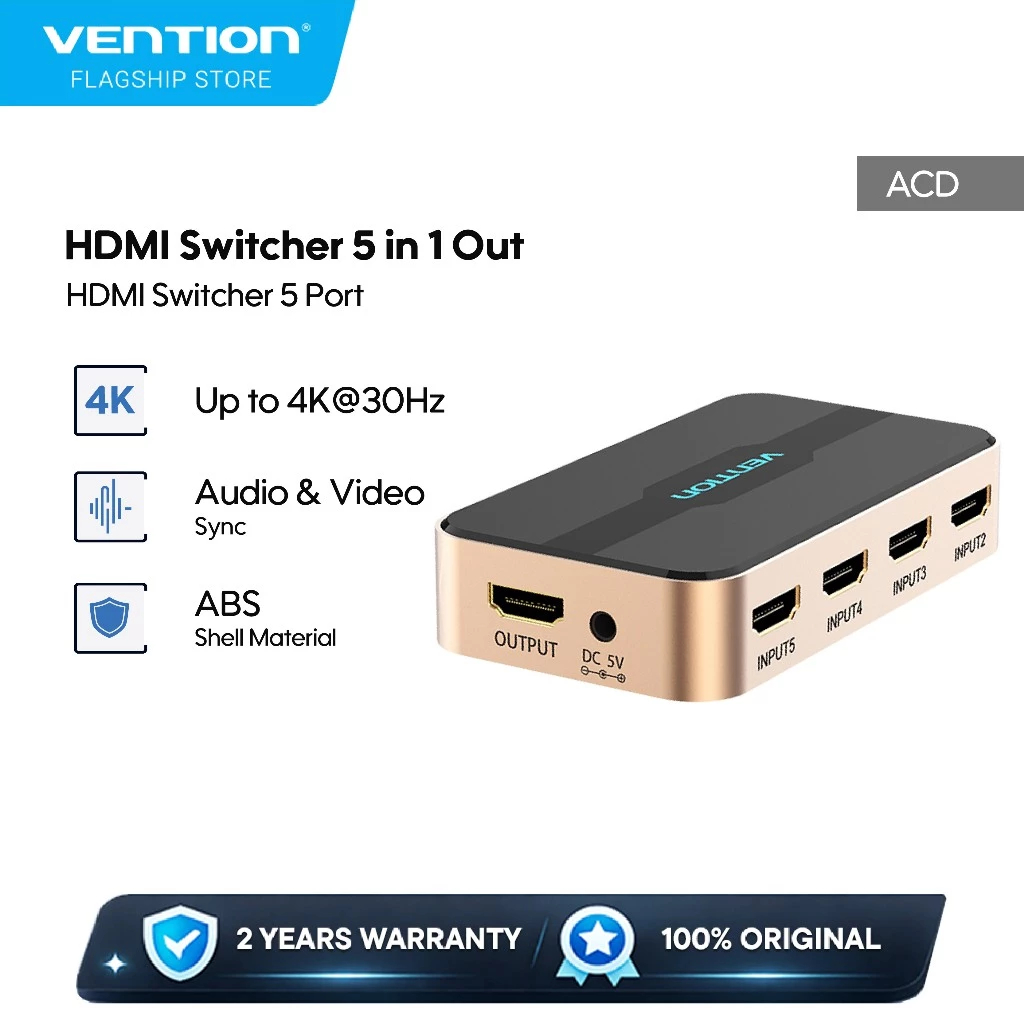 Vention HDMI Switcher 5 in 1 Output