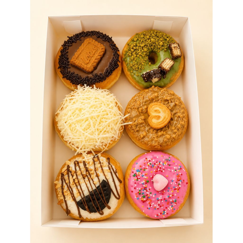 1/2 Lusin Donat Kentang Topping Premium