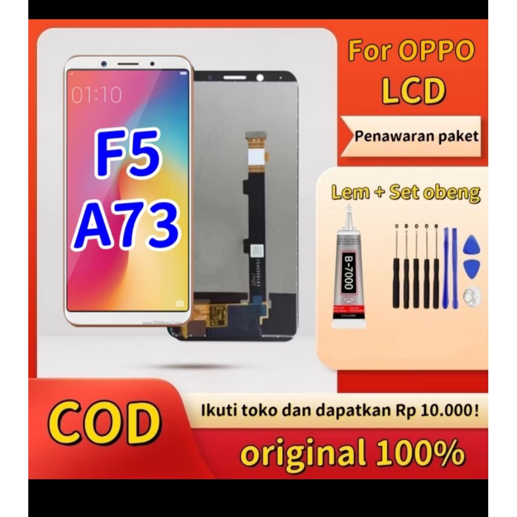 LCD  OPPO F5 / F5 PLUS / F5 YOUTH / A73 FULLSET TOUCHSCREEN BERGARANSI 1 BULAN BISA COD