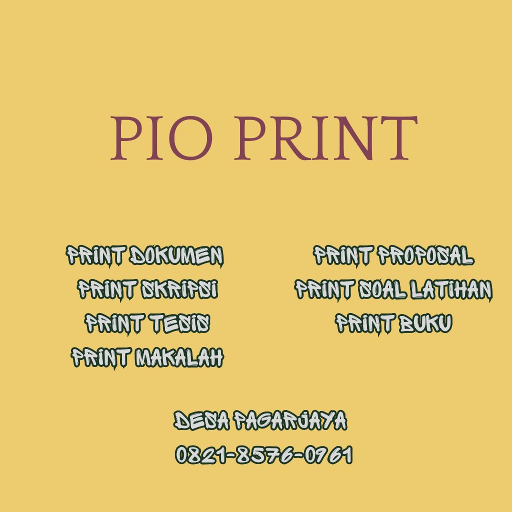 JASA CETAK / PRINT DOKUMEN, SKRIPSI, MAKALAH, PROPOSAL