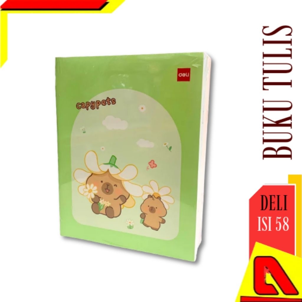 BUKU TULIS DELI 58 LEMBAR/BUKU TULIS SEKOLAH DELI SERIES CAPIPETS