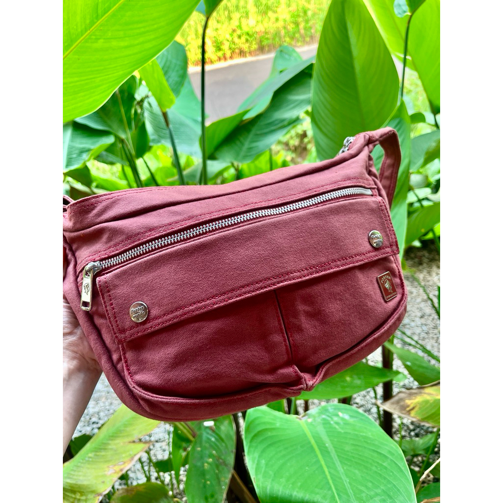 Tas Selempang Vintage Jeans Porter International Sling Bag Bagus Murah