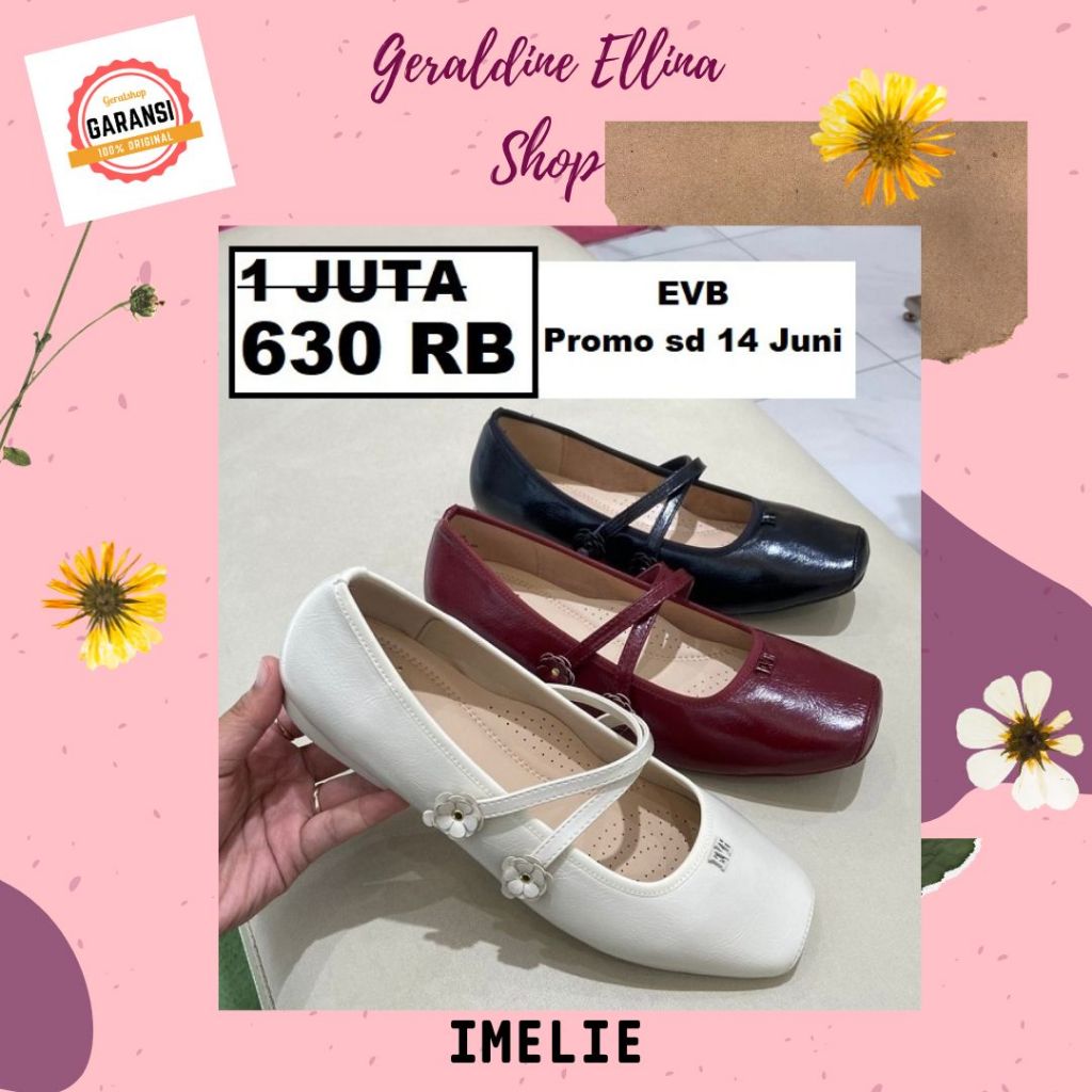Sepatu flat shoes wanita EVB SALE original 100% seri IMELIE