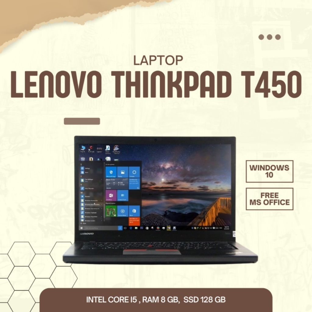 Laptop Lenovo ThinkPad T450s Core i7 SSD Siap Pakai