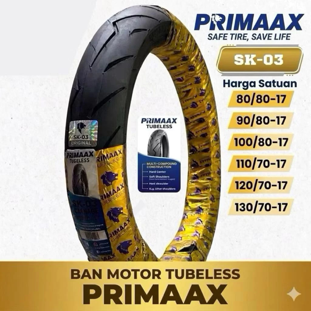 Ban Tubles PRIMAX ring 17 original baru