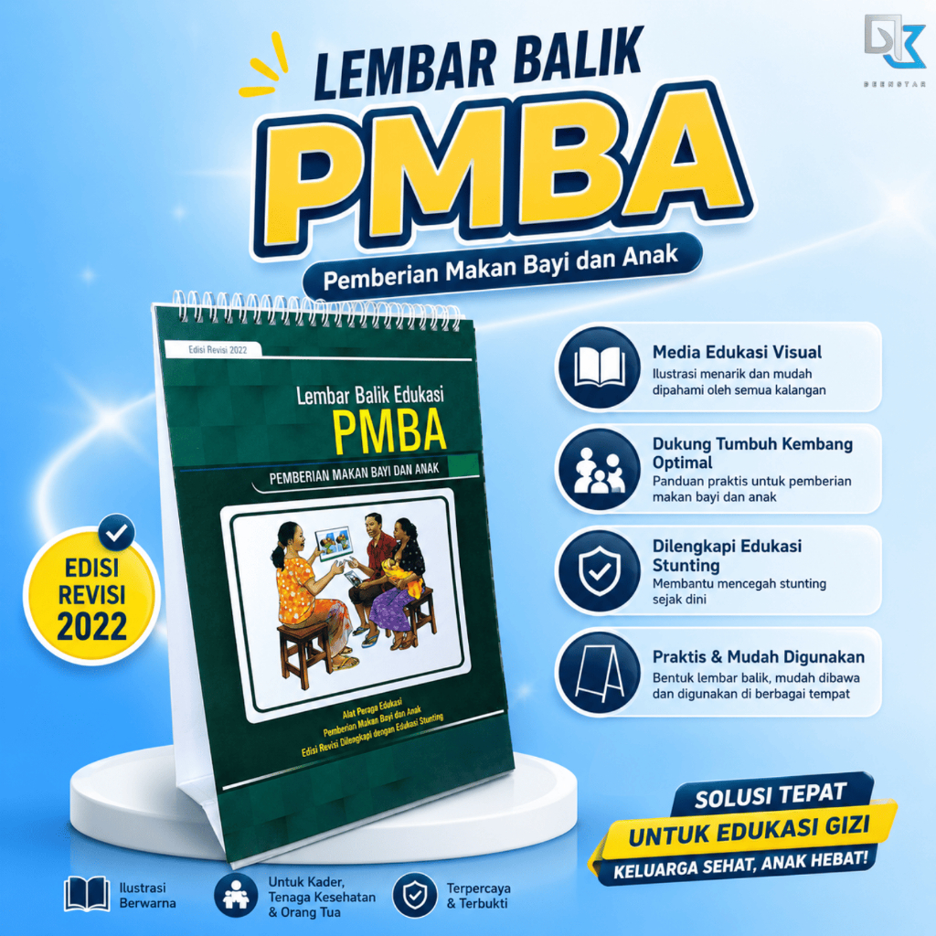 Lembar Balik PMBA- Lembar Balik Penyuluhan PMBA, Media Promkes Gizi Terbaru