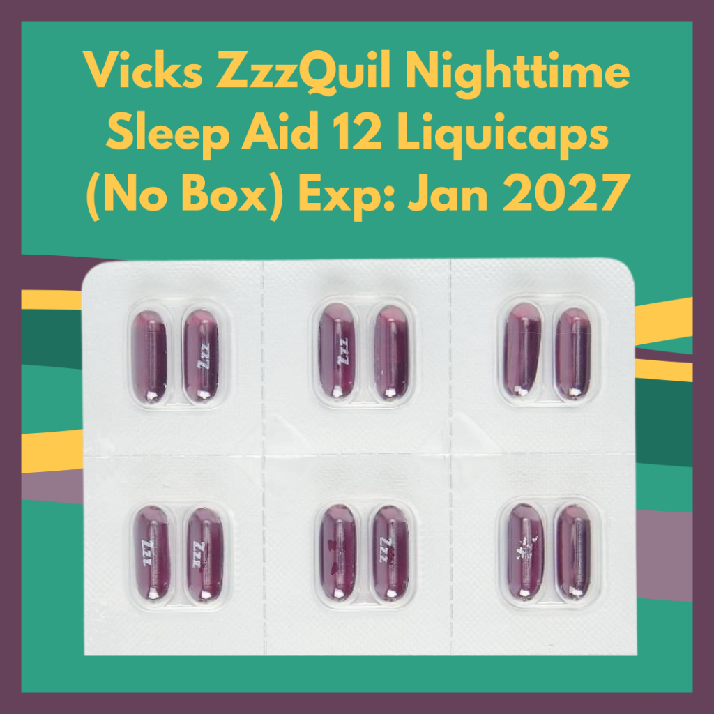 Vicks ZzzQuil Nighttime Sleep Aid 12 Liquicaps (No Box)