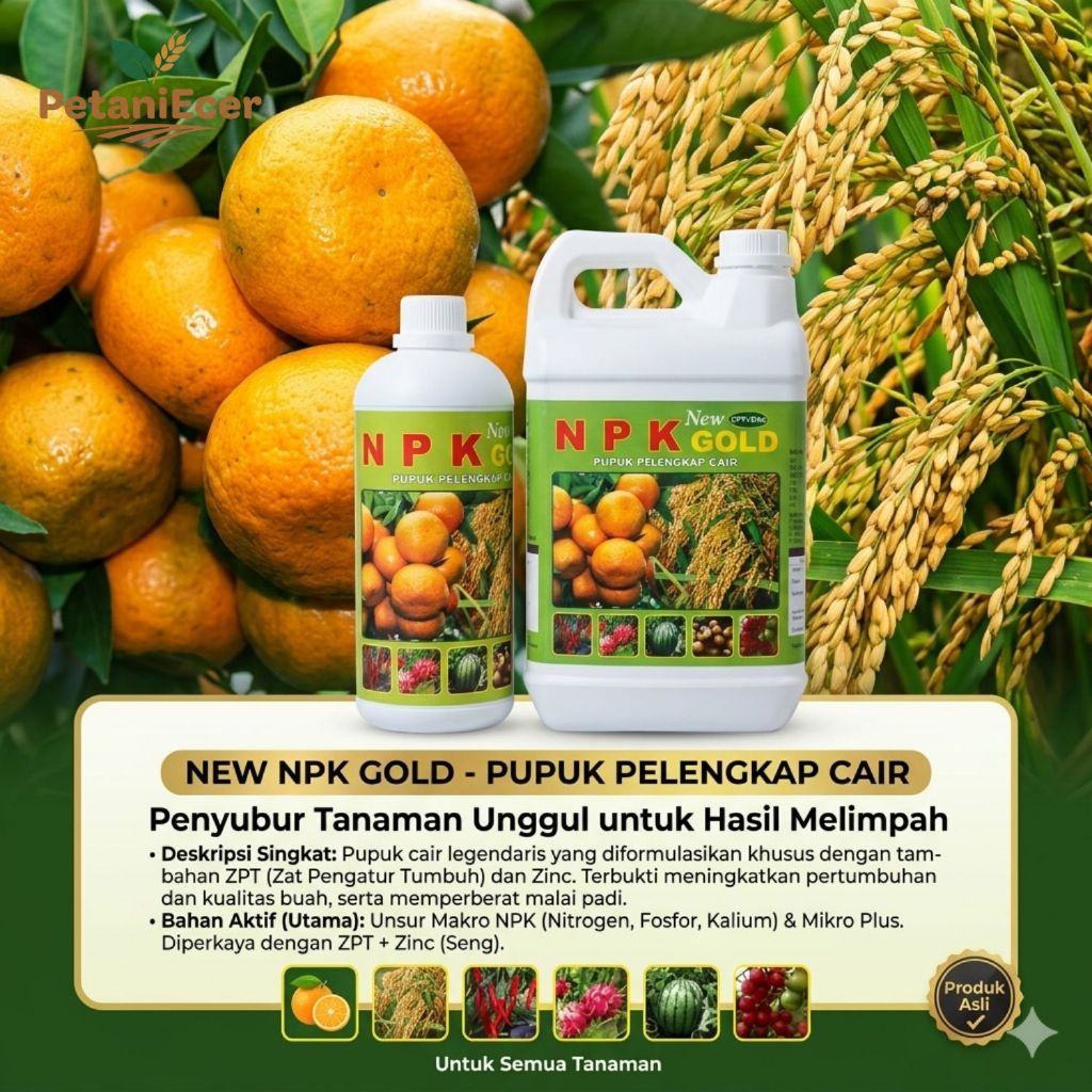 Pupuk NPK Gold Cair Lengkap Nutrisi Tanaman