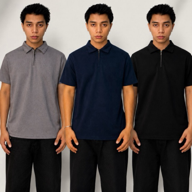 Polo Zipper Polos | Polo | Zipper | Pria