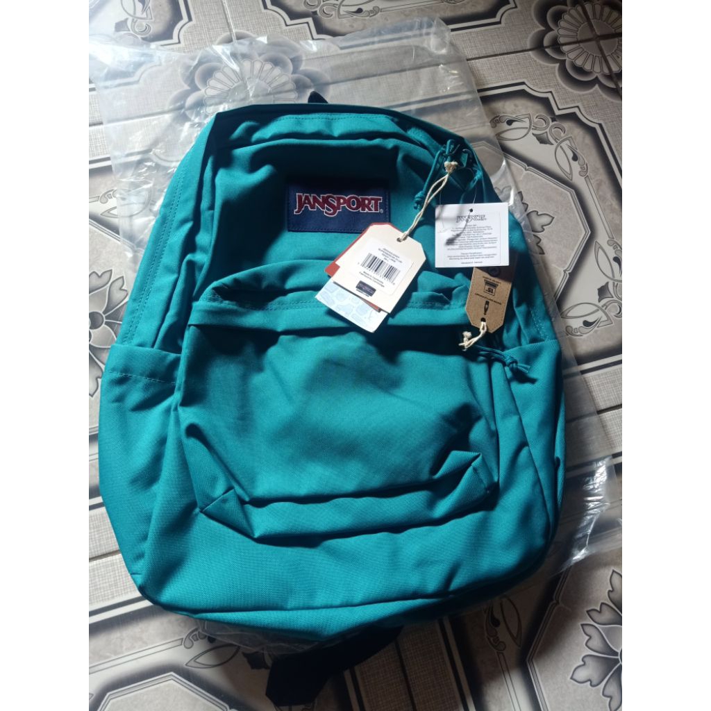tas JANSPORT superbreak hijau tosca ORIGINAL