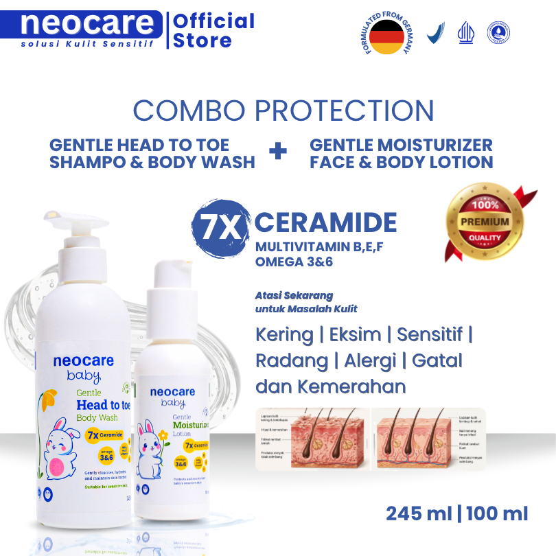 Neocare Gentle Moisturizer Calamine Newborn Face Body Lotion 100ml Baby Cream Bayi Sabun Cair Kulit 