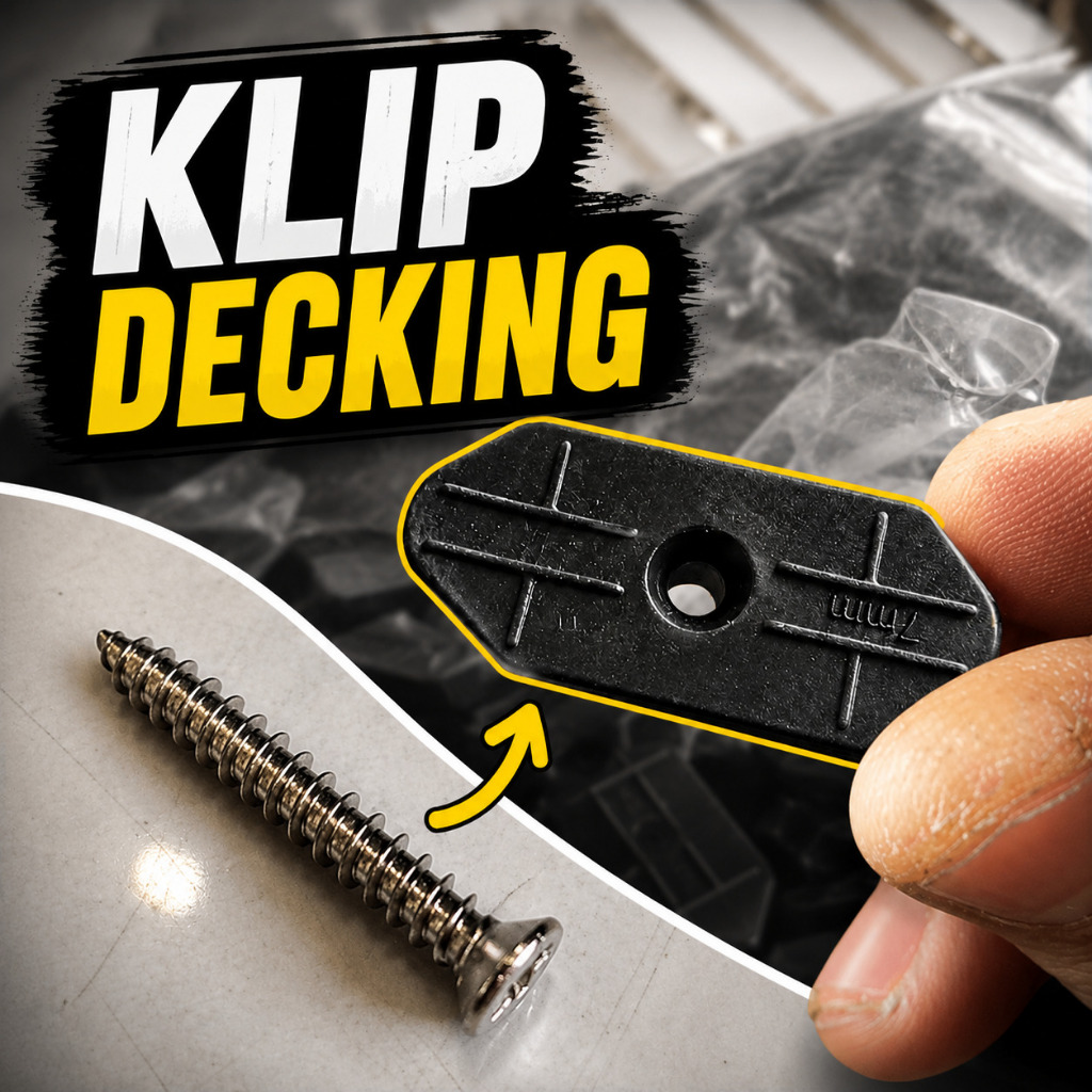 Klip H Decking Plastik Hitam  – Aksesoris Pemasangan Decking Kayu dan WPC