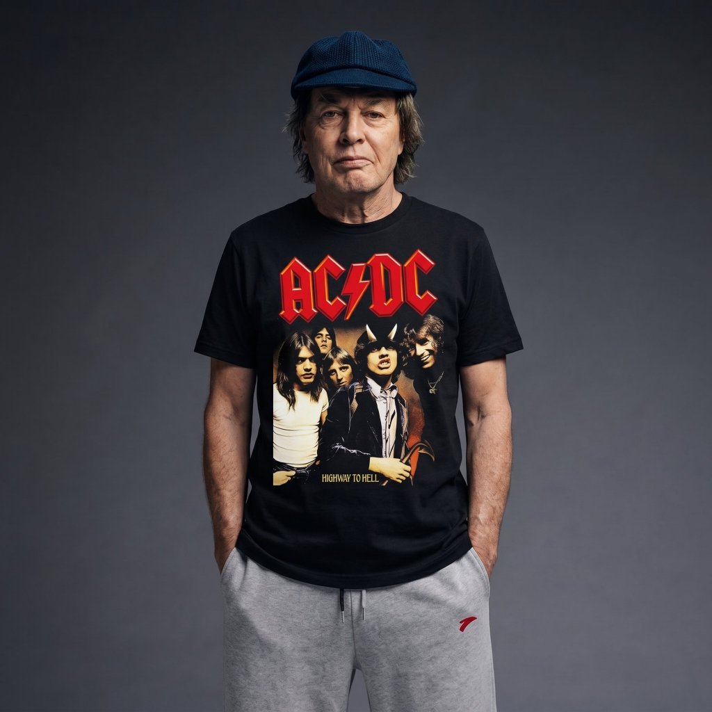 OVERHEADKICK PREMIUM TEES ACDC T-SHIRT / KAOS MUSIC / KAOS STREETWEAR / KAOS BAND / KATUN COMBED 24S