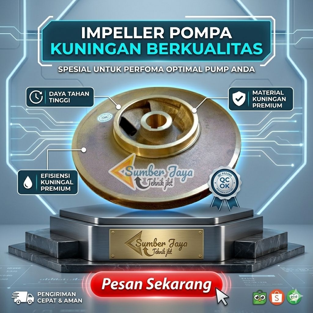Impeller Pompa Air Ebara 65×50 FSJA Impeller Ebara Asli Original