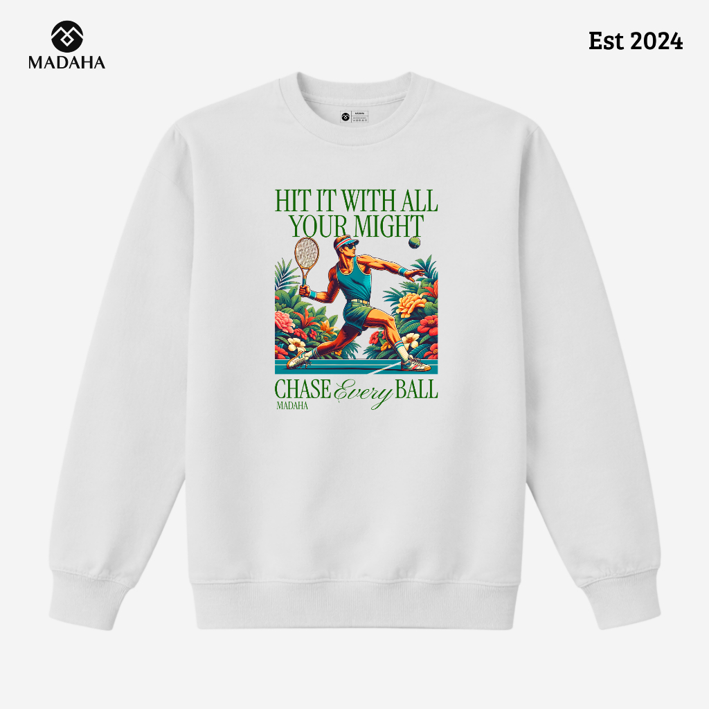 Madaha Sweater Crewneck Tennis Chase Every Ball
