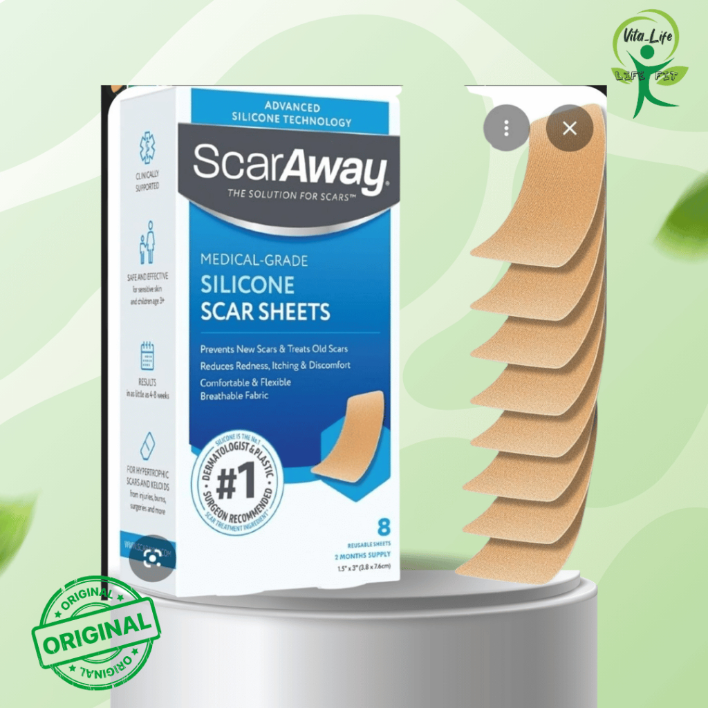 ScarAway Silicone Scar Sheet Original USA | Silicone Sheet Bekas Luka