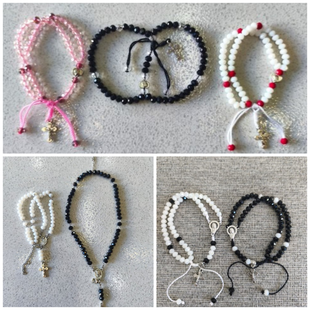 Yeraya Gelang Rosario Kristal Double Rantai 5mm Kristal Double Tali 5mm Kristal Double Tali Harces B