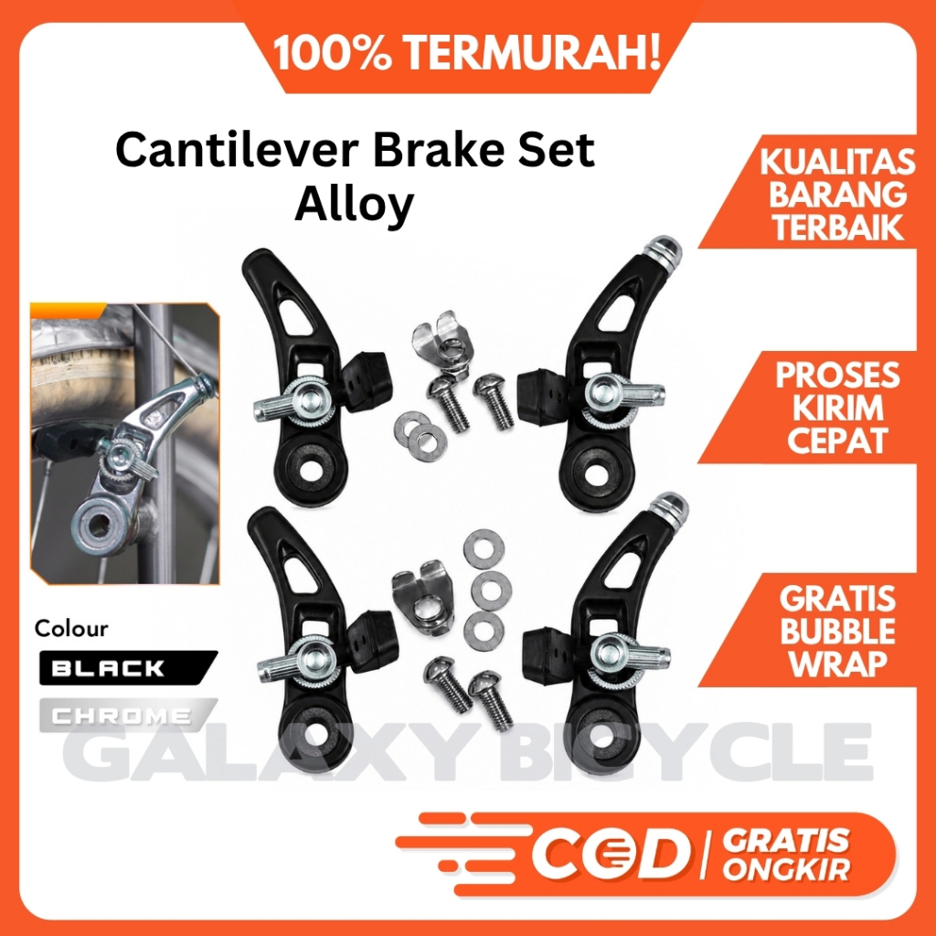 Cantilever Brake Caliper Set Rem Cantilever Sepeda Front & Rear Sepeda Gunung MTB Federal Furly DLL