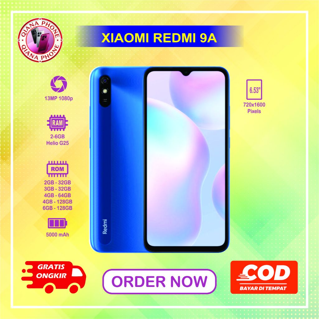 Hp Redmi 9A Second Siap pakai Ram 3/32 garansi 12 bulan 4G LTE