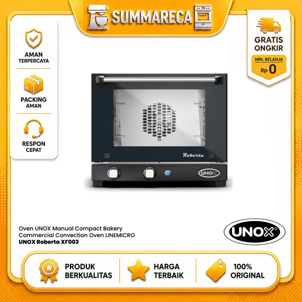 Oven UNOX Manual Compact Bakery Commercial Convection Oven LINEMICRO UNOX Roberta XF003 [Cek Stock -