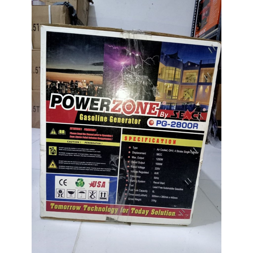 GENSET POWER ZONE PG-2800 GENSET/GENERATOR 4 TAK 1200WATT