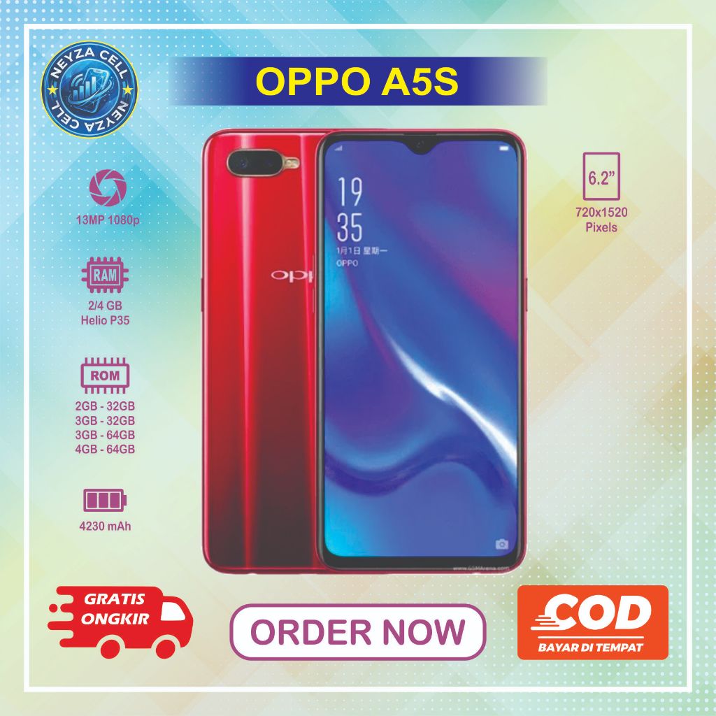 HP OPPO A5S Second Normal Siap Pakai Ram 3/32 Garansi 6 bulan 4G LTE