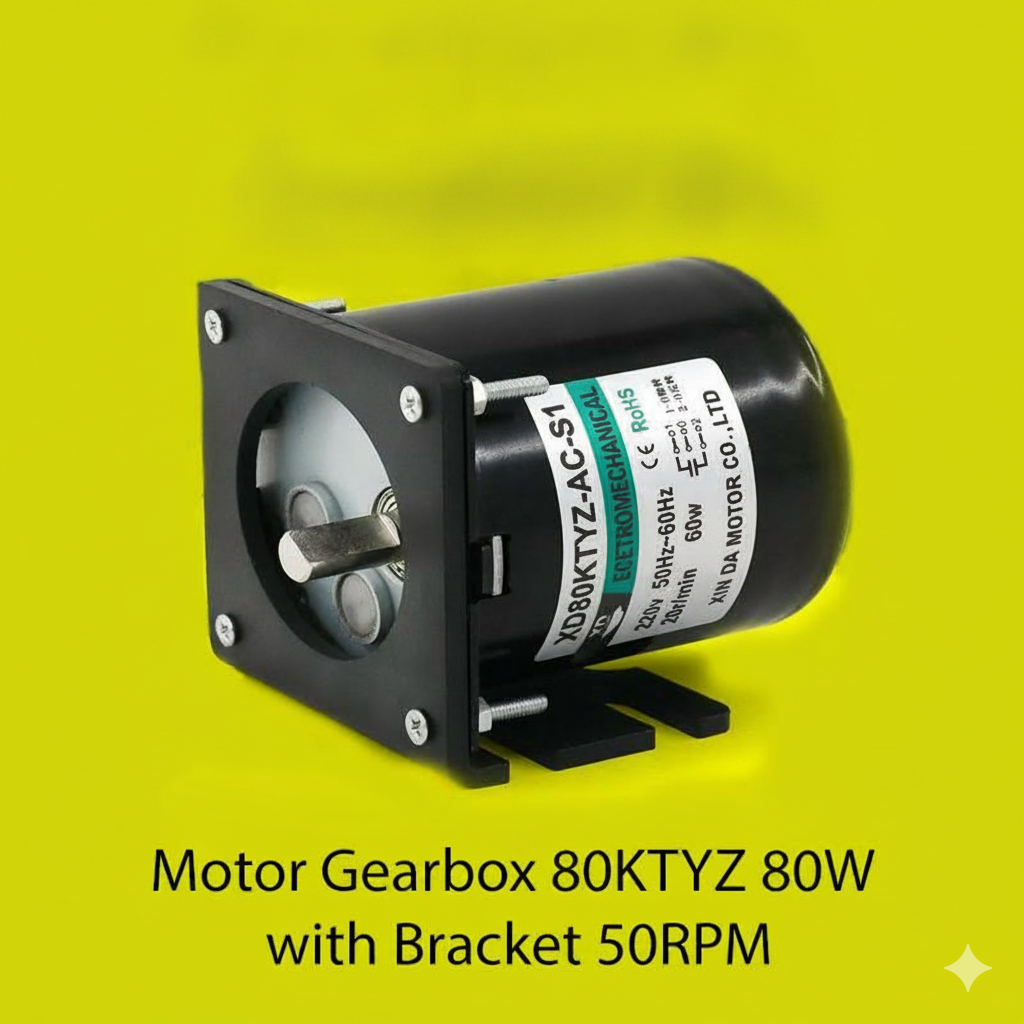 Motor Gearbox 80KTYZ 60W with Bracket  5RPM-110RPM (8093)