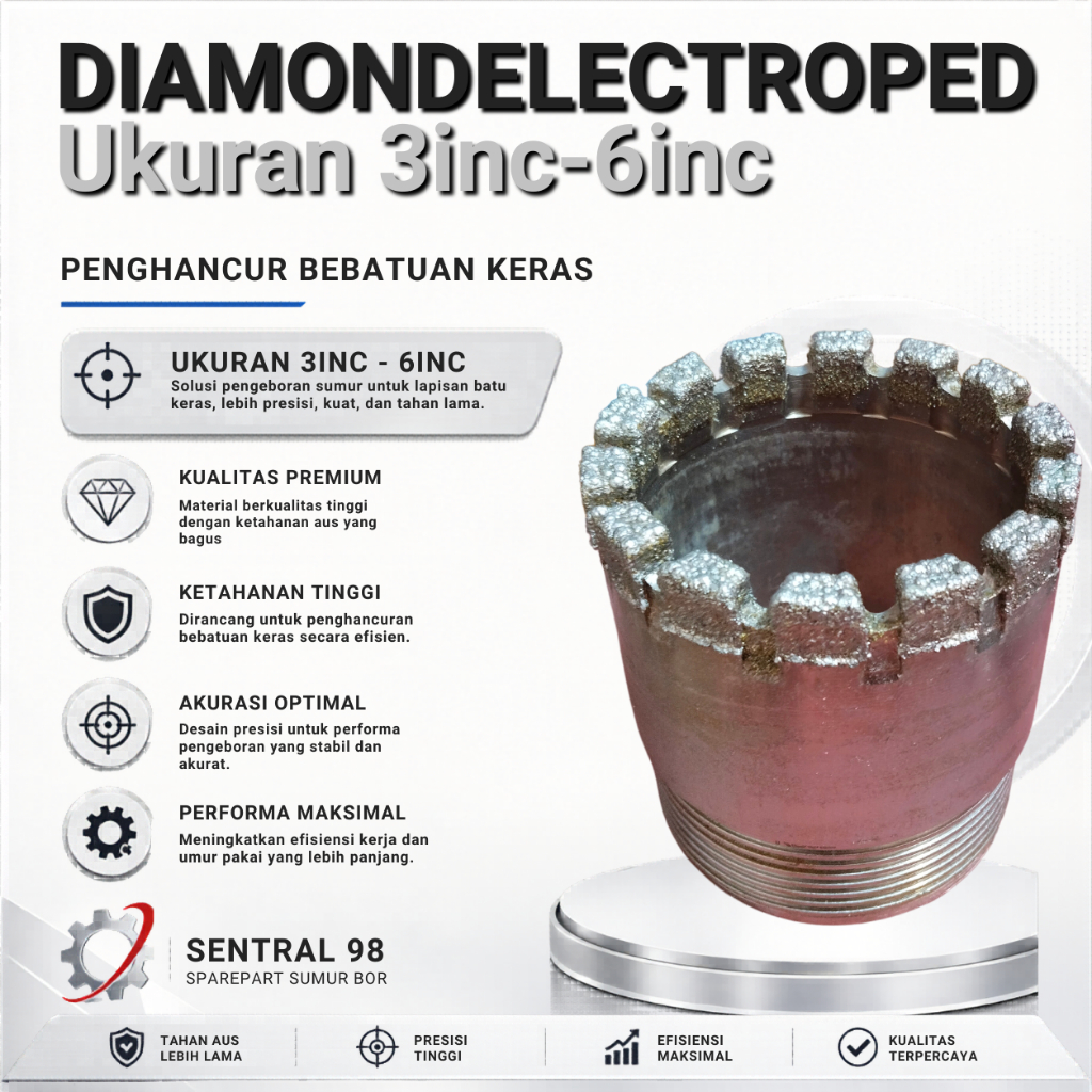 coring diamond - mata bor sumur tembus batu